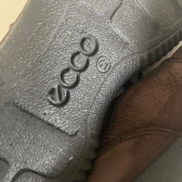 Ecco Soft SZ 41 (10-10.5) Women's Brown Nubuck Lace Up Comfort Sneaker - Picture 6 of 7